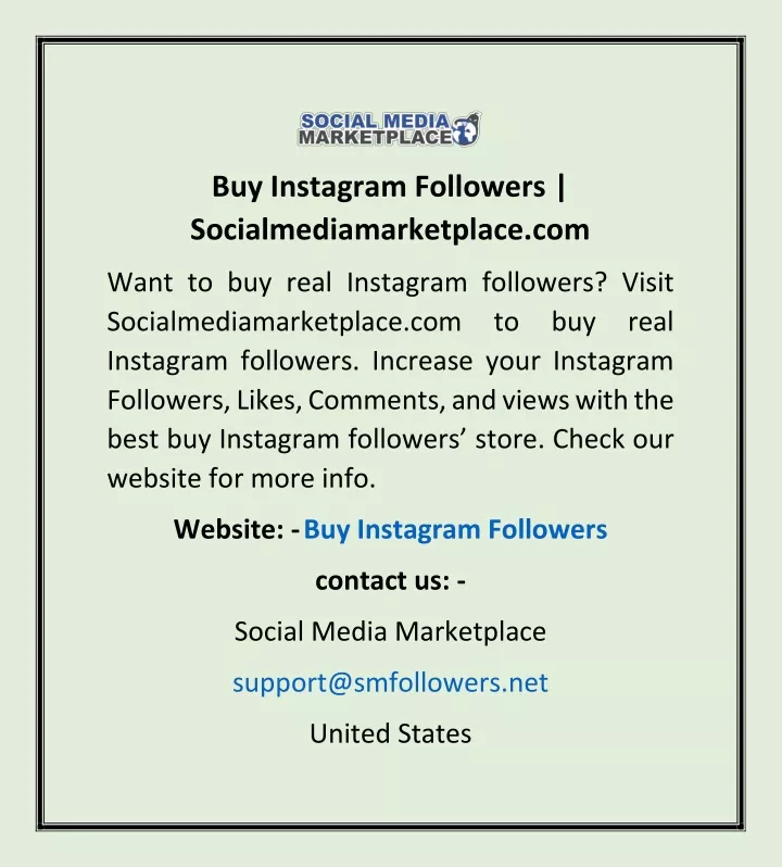 buy instagram followers socialmediamarketplace com