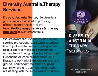 Diversity Australia Therapy Services