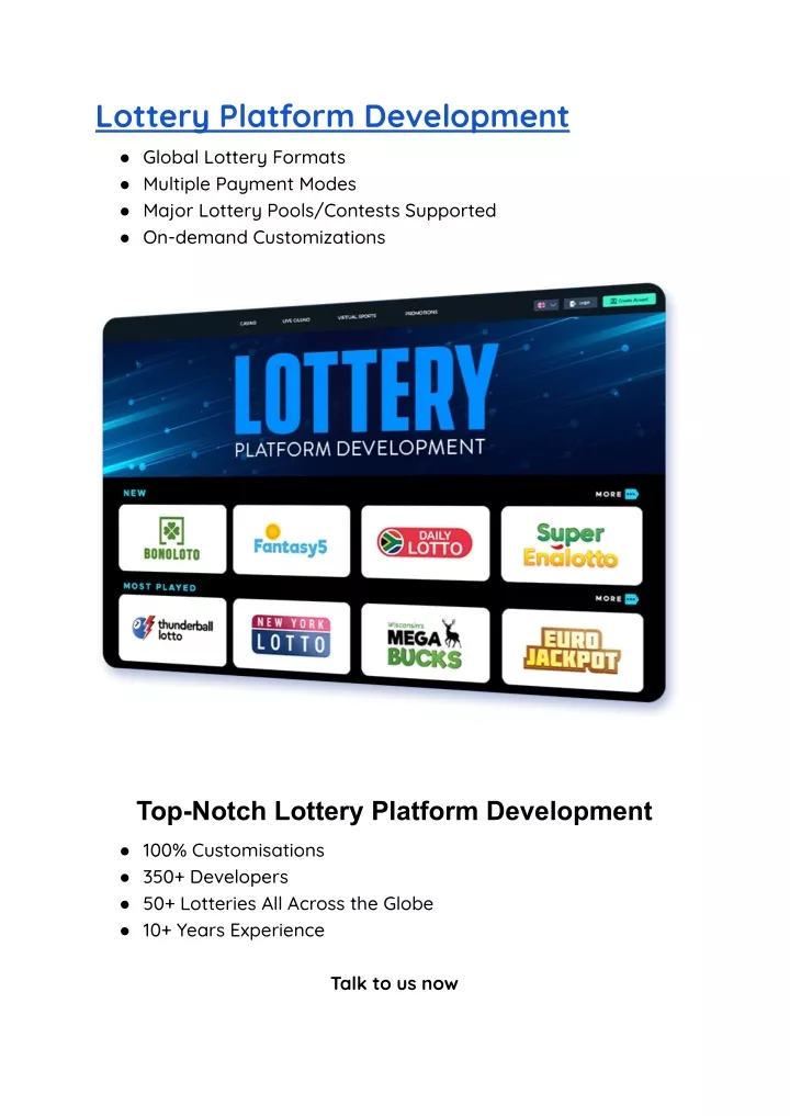 lottery platform development