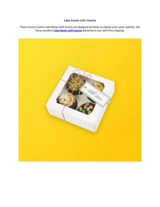 cake boxes with inserts