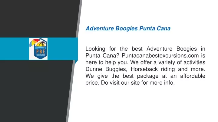 adventure boogies punta cana looking for the best