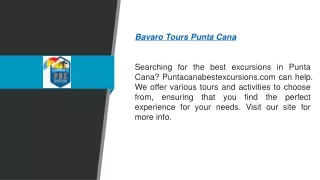 Bavaro Tours Punta Cana Puntacanabestexcursions.com