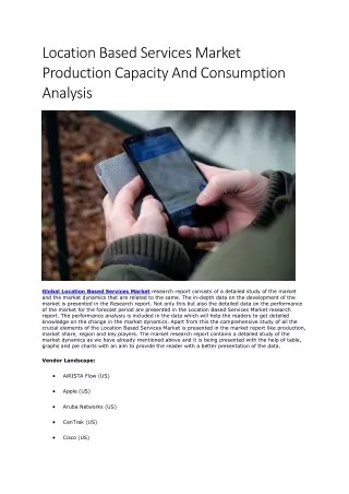 location based services market production