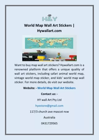 world map wall art stickers hywallart com