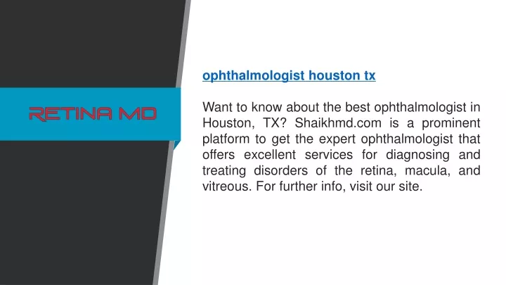 ophthalmologist houston tx want to know about