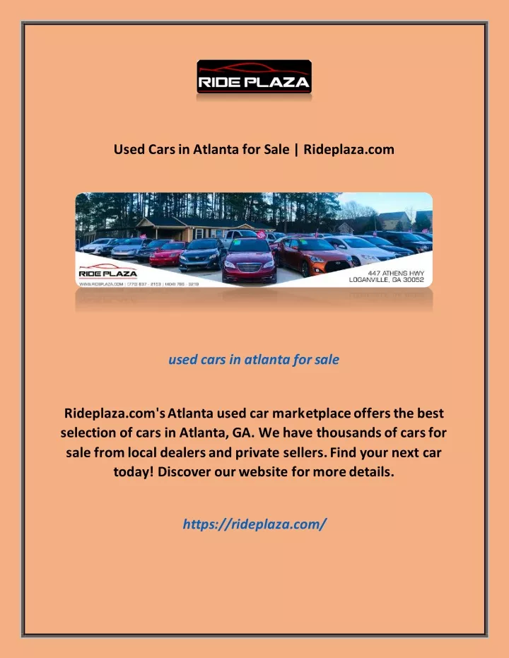 used cars in atlanta for sale rideplaza com