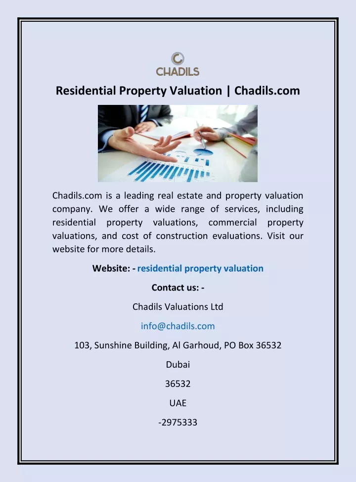 residential property valuation chadils com