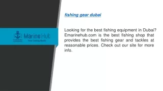 Fishing Gear Dubai Emarinehub.com