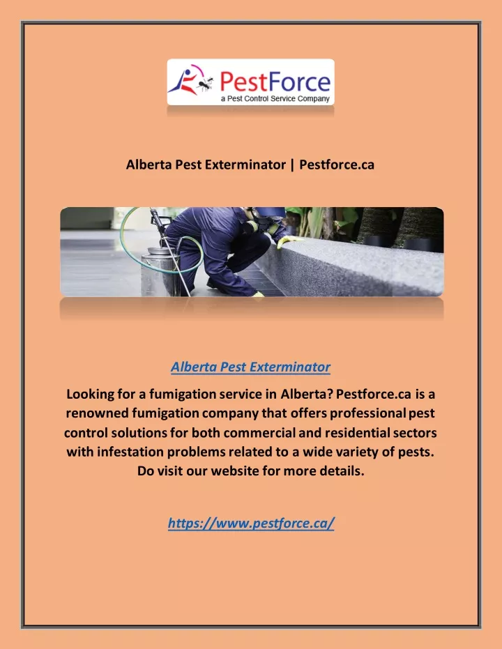 alberta pest exterminator pestforce ca