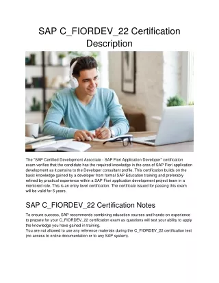 sap c fiordev 22 certification description