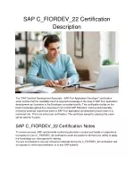 SAP C_FIORDEV_22 Certification Description - slide 1