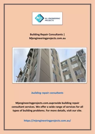 Building Repair Consultants | Mjengineeringprojects.com.au