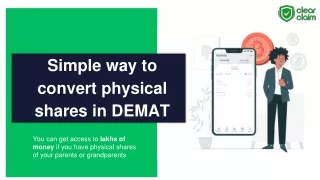 simple way to convert physical shares in demat