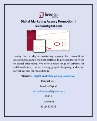 Digital Marketing Agency Promotion | Levelondigital.com