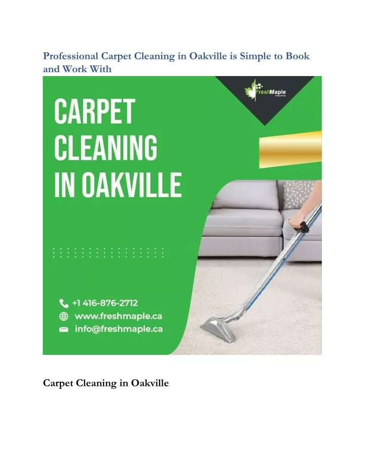 professional carpet cleaning in oakville