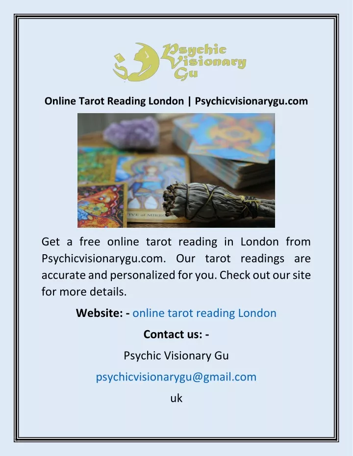 online tarot reading london psychicvisionarygu com
