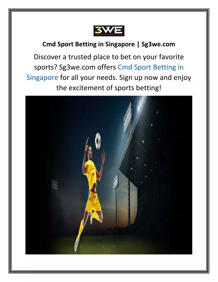 cmd sport betting in singapore sg3we com