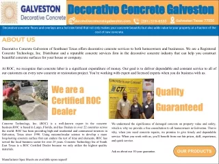 Decorative Concrete Galveston | Decorative Concrete Galveston, Galveston Tx