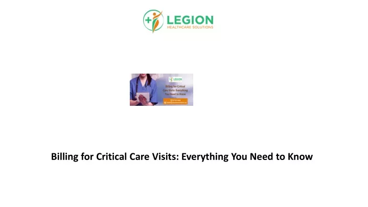 billing for critical care visits everything