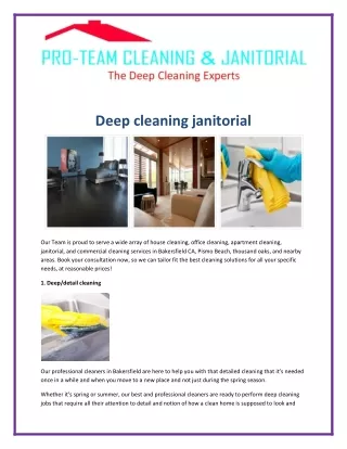 deep cleaning janitorial