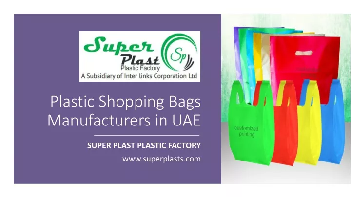 plastic shopping bags manufacturers in uae