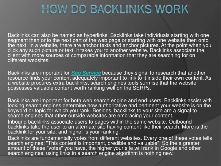 how do backlinks work