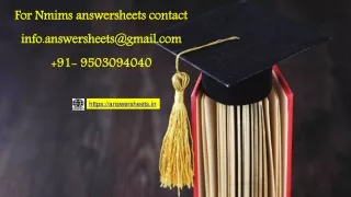NMIMS March April May 2023 MBA assignments
