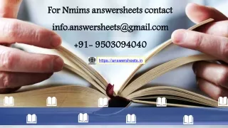 NMIMS March April May 2023 PGDM assignments