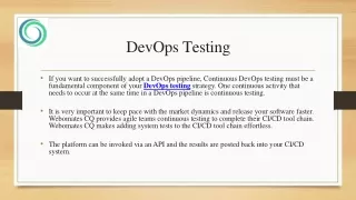 devops testing