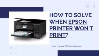 how to solve when epson printer won t print