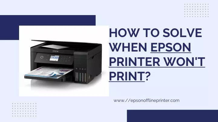 how to solve when epson printer won t print