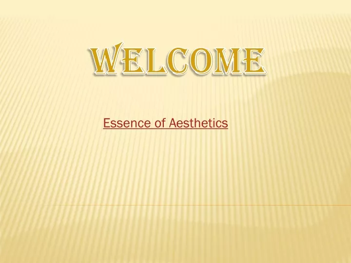 essence of aesthetics