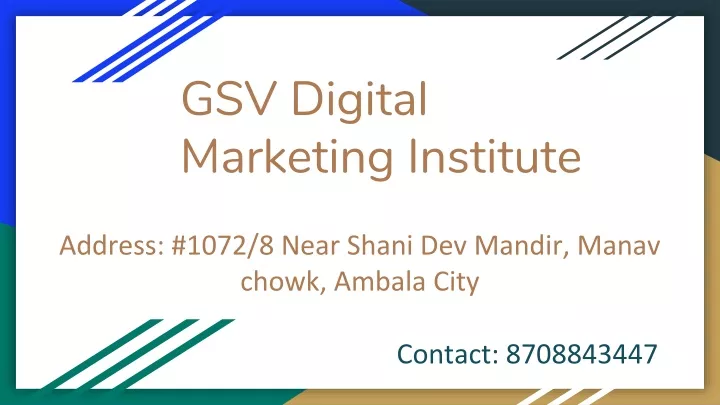 gsv digital marketing institute