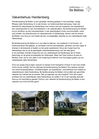 vakantiehuis hardenberg