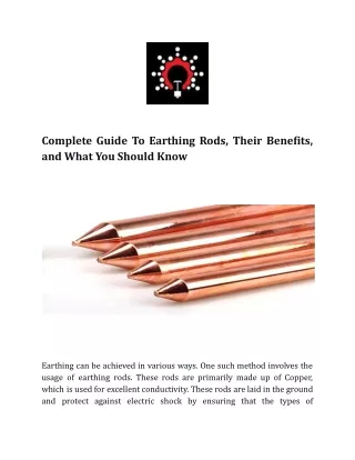 Complete Guide To Earthing Rods, Their Benefits, and What You Should Know