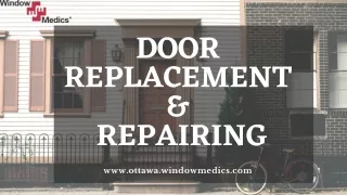 Door Replacement Services | Ottawa Window Medics