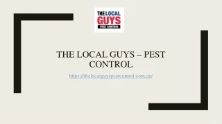 Pest Control Perth | Thelocalguyspestcontrol.com.au