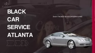 Enjoy The Black Car Service In Atlanta