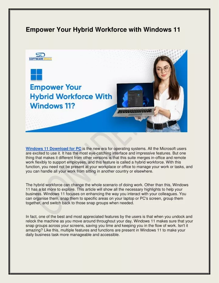 empower your hybrid workforce with windows 11