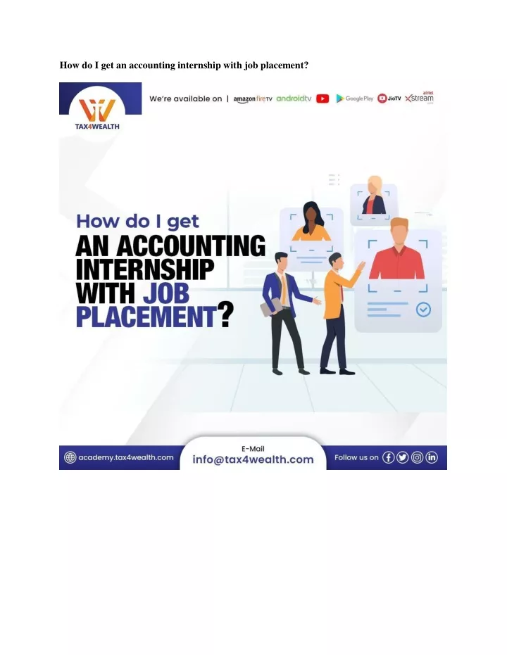 how do i get an accounting internship with