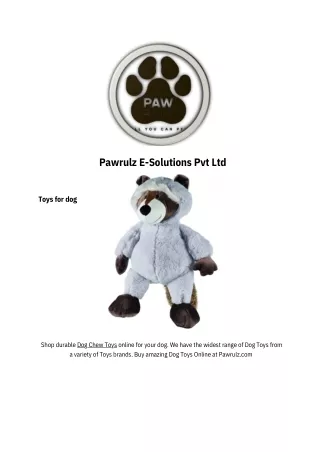 Buy Best Chew Toys For Your Dog From Pawrulz