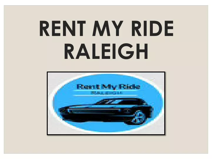 rent my ride raleigh