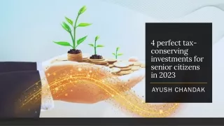 4 perfect tax-conserving investments for senior citizens in 2023