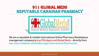 911 Global Meds - Reputable Canadian Pharmacy