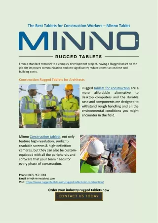 The Best Tablets for Construction Workers