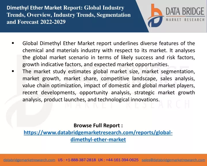 dimethyl ether market report global industry
