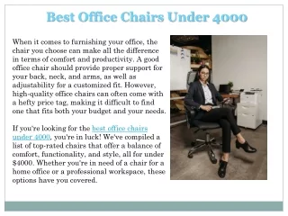 Best Office Chairs Under 4000