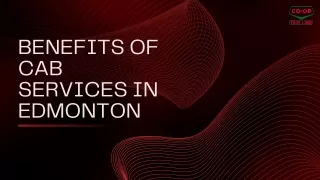 Benefits Of Cab Services In Edmonton