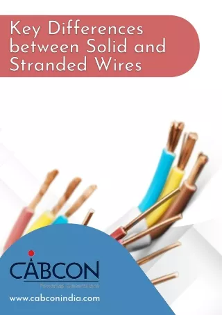 Key Differences between Solid and Stranded Wires