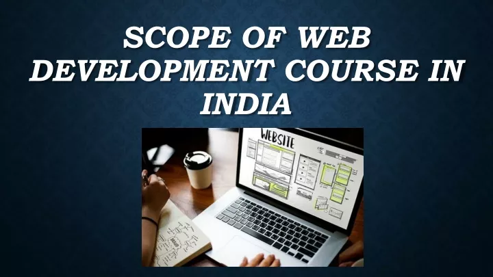 scope of web development course in india